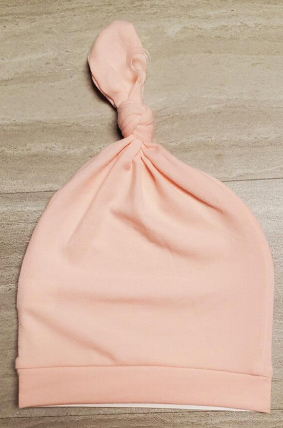 Copper Pearl Blush Top Knot Hat