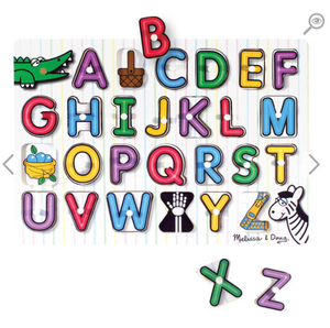 Melissa & Doug Lift & See Peg Alphabet Puzzle
